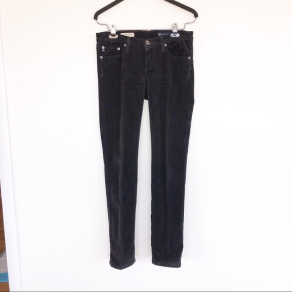 Ag Adriano Goldschmied Pants - AG The Stevie Slim Corduroy Gray Skinny Pants 25